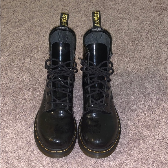 doc martens glossy black